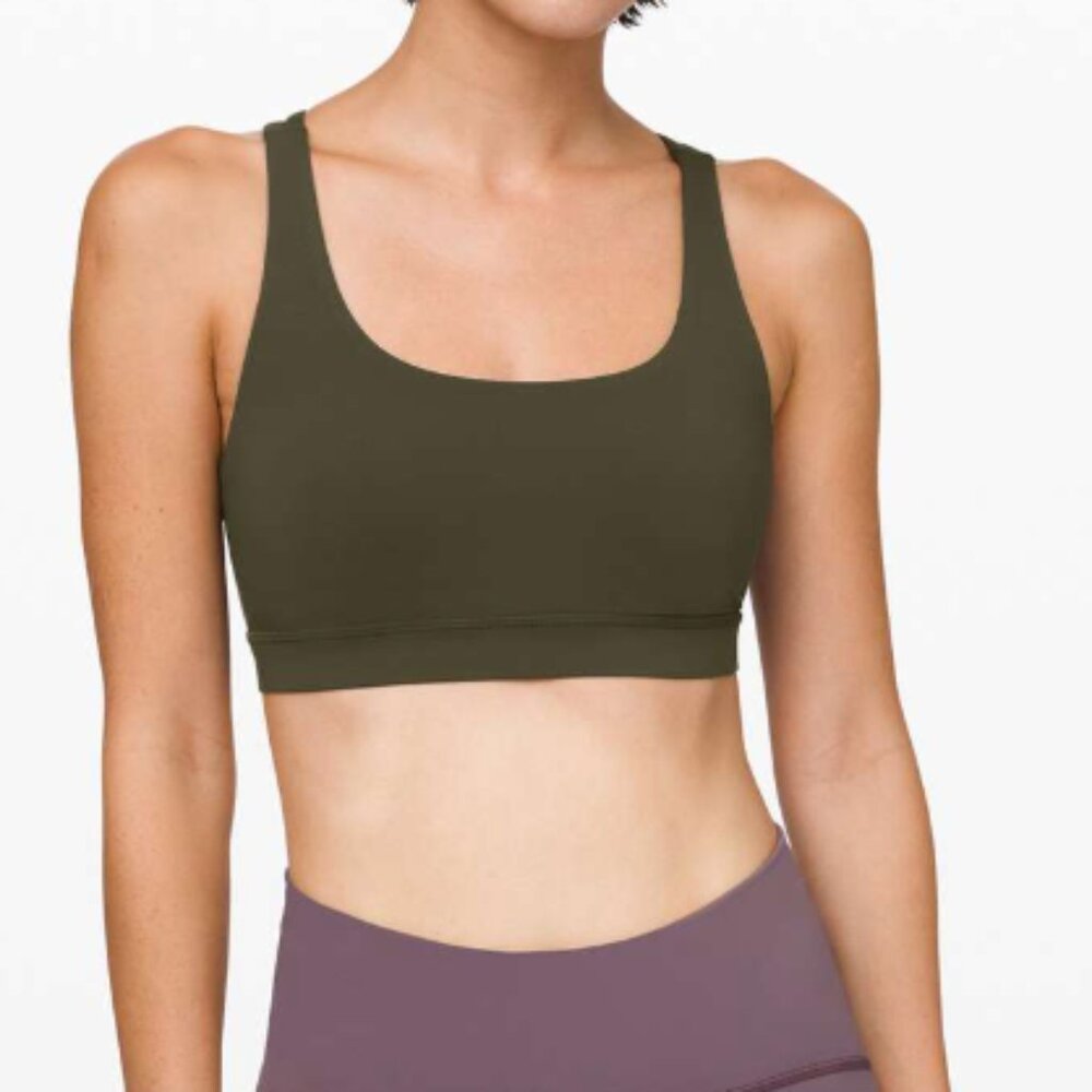 Lululemon Energy Bra *Medium Support, B–D Cups Dark Olive